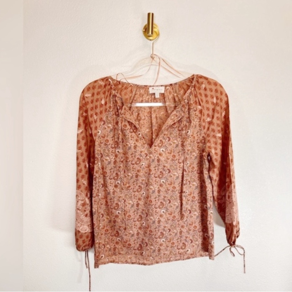 Lucky Brand NWOT 100% Cotton Boho Floral Top Size XS/TP